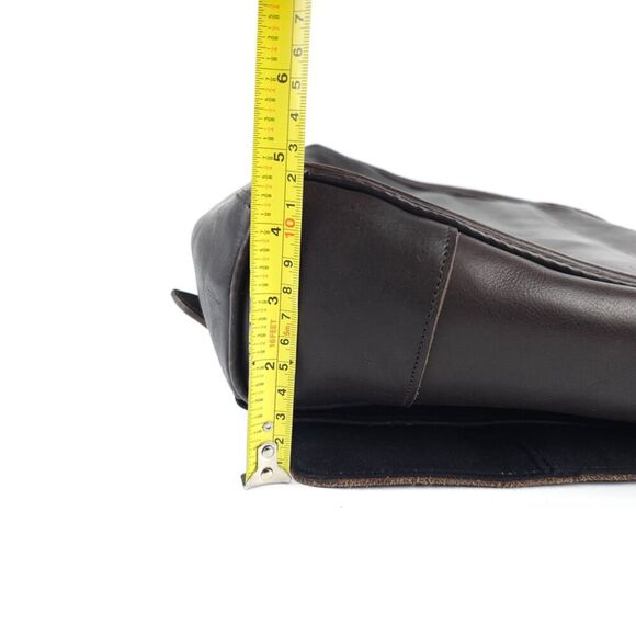 RIFT AFRICA Genuine Leather Crossbody Messenger Bag Laptop Computer Dark Brown - Picture 8 of 14